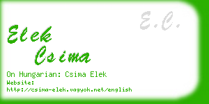 elek csima business card